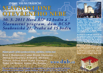 Slavnost dne otevřeného nebe 30. 3. 2011 Hora Říp