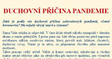 DUCHOVNÍ PŘÍČINA PANDEMIE