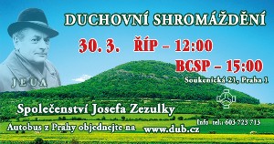 DUCHOVNÍ SHROMÁŽDĚNÍ - ŘÍP - 30. 3. 2023 - 12.00