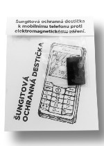 Šungitová ochranná destička na mobil 2x3 cm